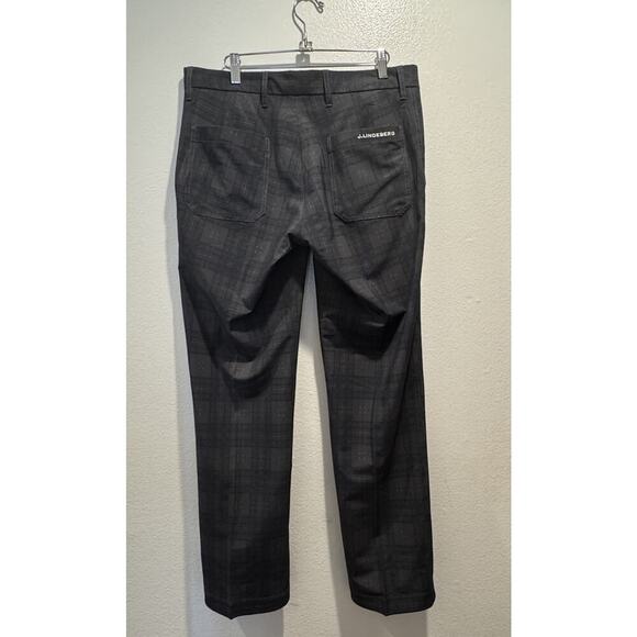 J Lindberg 32 X 30 Plaid Green Tartan Print Slim Fit Performance Golf Pants - Picture 4 of 10